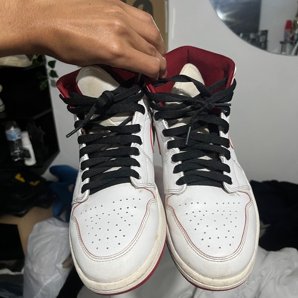 Jordan 1 Retro Mid White Gym Red Black - Picture 5 of 7